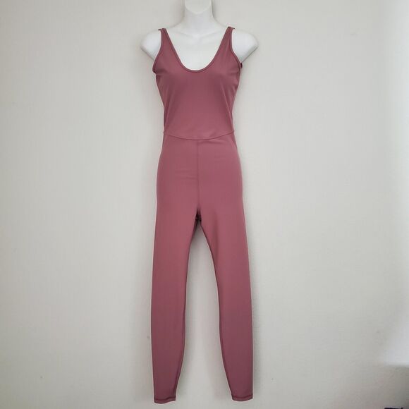 Old Navy Pants - Old Navy Women's Jumpsuit Small Tall Pink Cloud Soft Unitard Active Athletic